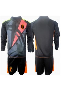 Belgia Keeper Babyklær Hjemme Fotballdrakt til barn EM 2024 Lange ermer (+ Korte bukser)